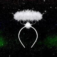 天使羽毛翅膀 成人儿童表演黑色恶魔羽毛翅膀 新娘花童表演道具 头箍