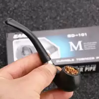 清洗型过滤SANDA烟斗烟杆烟嘴旱 香烟烟斗烟袋锅烟壶胶木烟叶 A款三达烟斗