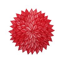 环保PVC餐桌垫子碗垫隔热杯垫防烫耐热摆件垫烟缸防滑垫子果盘垫 玫红色 直径38厘米