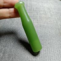 新疆和田天然玉石烟嘴碧玉色旱烟嘴男士烟具男款文玩旱烟嘴 b款