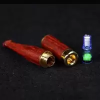 小叶紫檀正牌烟嘴过滤器循环型可清洗拉杆一次性滤芯双重木过滤嘴 小叶紫檀素面烟嘴