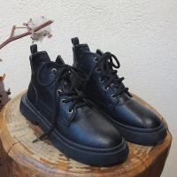 ins黑色马丁靴夏季薄款蝴蝶结女学生短靴英伦风新款靴子透气百搭 黑色655 35