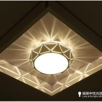 简约现代led过道灯走廊灯进门玄关灯吸顶灯圆形创意吊顶孔灯射灯 16cm/3w暖光 暗装(吊顶开孔5-10cm)