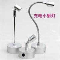 led电池充电射灯无线移动珠宝柜台展柜摆地摊灯带开关座式小射灯 (电池)短杆款1-3瓦通用暖光