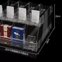 烟架子展示架一体自动卷烟小型超市便利店烟柜烟架推进器香菸架子 推烟器28cm装11包烟(带防尘盖) 白色推头(带盖可叠多