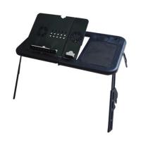 【多功能】床上书桌笔记本电脑桌学生宿舍写字小桌子折叠桌带USB 纯黑色