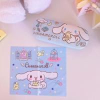 日系可爱三角折叠小白狗少女心便携卡通眼镜收纳学生近视眼镜盒 玉桂狗镜布(只有布)