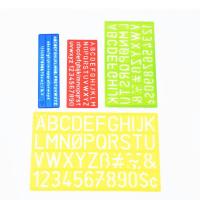 数字模板尺 字母模板尺 英文模板软尺 多功能套装尺软胶尺四件套 颜色随机 1套