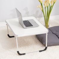 床上铝合金折叠桌笔记本电脑桌写字小桌子儿童学习桌餐桌户外旅游 40乘60鹅卵石白铝边加厚小方桌