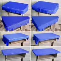 小学生桌布桌罩课桌套40*60学校课桌桌布桌套学生课桌桌套罩桌裙 蓝色 宝蓝 40*60无裙无边一圈皮筋