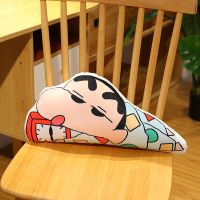 卡通蜡笔小新毛绒抱枕双面印花可爱床头沙发靠垫女生床上娃娃礼 懒散小新(双面) 小号约45厘米(双面)