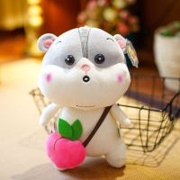 ins可爱水果仓鼠毛绒玩具抓机公仔布娃娃少女心小玩偶生日礼物 桃子仓鼠 小挂件12厘米