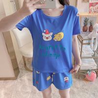 2021年新款睡衣女士夏季短袖休闲韩版套装加大码200斤宽松可外穿 可爱小猪 M [80-98斤]
