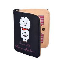 bts防弹少年团可爱周边应援女士短款钱包学生卡袋卡包零钱包 小羊