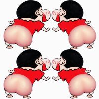 车门防撞条神器车贴蜡笔小新屁屁可爱防刮蹭保险杠汽车后视镜装饰 [小新]2对=4只