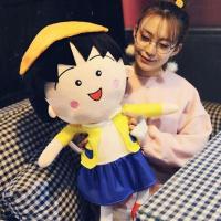 樱桃小丸子公仔毛绒玩具儿童玩偶可爱布娃娃睡觉抱枕生日礼物女生 黄帽小丸子 40厘米（收藏宝贝送钥匙链挂件