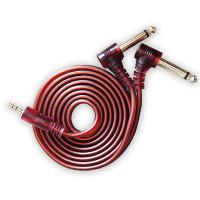 3.5转双6.5弯头6.35大二芯电脑手机调音台连接线一分二音频线促销 3.5转双6.5弯头专业级 1.5米