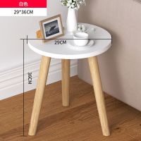 边几可移动小茶几现代简约沙发边柜客厅小边桌卧室床头桌创意角几 [搭配款]暖白色