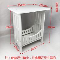 欧式阳台方桌茶几卧室床头柜小桌子小圆桌圆形咖啡桌客厅沙发边几 特价迷你小方桌[0.9cm板材]