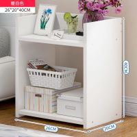 南极人床头柜简约现代小型卧室置物架北欧风实木腿床边柜子储物柜 店铺回馈(单格)暖白 组装