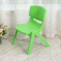 椅子靠背板凳加厚儿童塑料椅子小孩吃饭凳子宝宝小椅子靠背椅家用 果绿[小号]