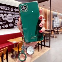 oppoa72手机壳女款PDYM20腕带支架硅胶保护硅胶套全包防摔斜跨软 [电镀 暗夜绿]单壳 A35