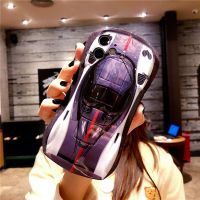 创意法拉利跑车模型iPhone11超跑7p8plus苹果12PROMAX手机壳XS 紫白野马超跑 苹果12Mini