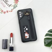 招财猫OPPOA11X零钱包reno4手机壳R17挂绳A8支架A92S/A52硅胶套K7 招财猫黑色 A55