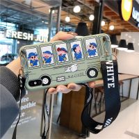 苹果12 11pro XSmax XR手机壳iPhone6S 7 8 plus蜡笔小新斜挎软壳 公车蜡笔小新+斜挎绳 苹