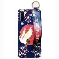 苹果6splus手机壳11/xs/7plus/xsmax/8plus/xr/11promax斜挎女款 蓝底仙鹤(无挂绳)