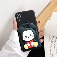 米妮零钱包iPhone12手机壳苹果6/7/8Plus斜跨11防摔Pro软套XS/max 黑软壳+书包米奇零钱包(无绳)