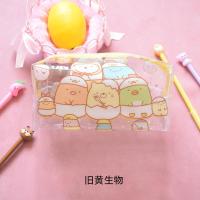 日系风笔袋 透明大容量ing潮铅笔文具盒中小学生卡通收纳袋 旧黄生物