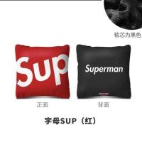 车载抱枕被二合一两用办公室抱枕午睡折叠毛毯抱枕被两用沙发靠枕[8月31日发完] 40*40*打开110*150 可爱猫-