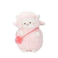 名创优品羊咩咩樱花粉毛绒公仔MINISO可爱女生抱枕玩偶娃娃玩具 羊咩咩系列-挎包 其它大小