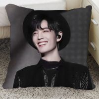 明星肖战陈情令抱枕汽车腰枕沙发卧室靠枕书房客厅靠枕套毛绒枕头 陈情令2 双面一样 35cmx35cm(枕套不含枕芯)