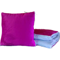 车载两用抱枕被可穿戴带袖子懒人被可折叠汽车空调被二合一腰靠垫 紫色忧郁 无袖抱枕被1.2X1.6米