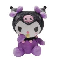 库洛米公仔kuromi玉桂狗玩偶娃娃蒂抱枕闺蜜女生生日礼物 紫色蝴蝶结库洛米