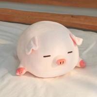 可爱超软猪猪毛绒玩具趴趴猪陪睡娃娃床上玩偶睡觉抱枕女生日礼物 趴猪 眯眼 45厘米[Q弹柔软]