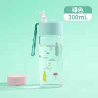 MINISO名创优品森林系列高硼硅玻璃杯水杯女生高颜值玻璃耐热高温 [绿色] 高硼硅玻璃杯300mL