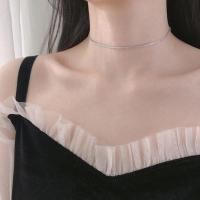 蛇骨项链女2020年新款ins简约气质小众设计感锁骨链颈链颈带项圈 满天星项链 一条