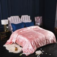 特价蚕丝被桑蚕丝空调被春秋被子加厚冬被单双人被芯棉被褥[8月15日发完] 贡缎-玉色 100x150cm儿童夏被