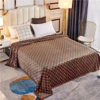 趣蔓轻奢法莱绒毛毯冬加绒加厚法兰绒床单珊瑚绒单人学生四季盖毯 莱卡 单层加厚120X200cm约1.6斤