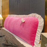 床头靠垫沙发大靠背双人长靠枕床上抱枕床头板软包日系公主可拆洗 可可西里-幸福玫[魔法绒] 80CM可拆洗靠垫