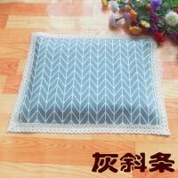 笔记本电脑键盘遮盖布韩式装饰多用防尘小清新保护套笔记本盖布 斜条 30*30