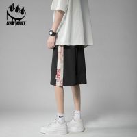 CLAW MONEY短裤男士夏季外穿宽松百搭潮牌潮流印花五分裤冰丝薄款 黑色 M