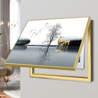 电表箱装饰画免打孔现代简约客厅餐厅壁画轻奢电箱电闸盒遮挡挂画 一路相依 40*30单层挂画款