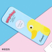 迪士尼文具盒男女小学生多功能儿童变形金刚多层三层大容量铅笔盒 浅蓝鸭[单层]不带轮 无赠品