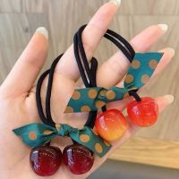 儿童橡皮筋强拉不断头绳女孩成人扎头发高弹力韩版可爱不伤发头饰 3件套：普通款袋装【樱桃头绳】
