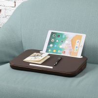 床上懒人平板桌便携式抱枕写字桌笔记本电脑办公桌子白领学生专用 棕色升级款