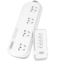 河森 3C认证 遥控开关 四位独立排插插座 1.8米线长 PC阻燃材质 YP-A4